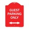 Signmission Guest Parking W/ Bidirectional Arrow, Red & White Aluminum Sign, 18" x 24", RW-1824-23930 A-DES-RW-1824-23930 - alternate 1